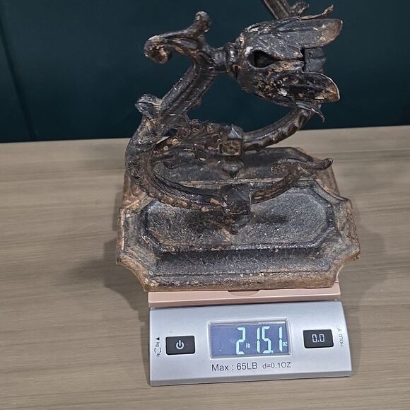 Vintage Neoclassical Rocco Wall Sconce Taper Candle Holder Metal Tin 8x4x9 Set 2 - Picture 15 of 16